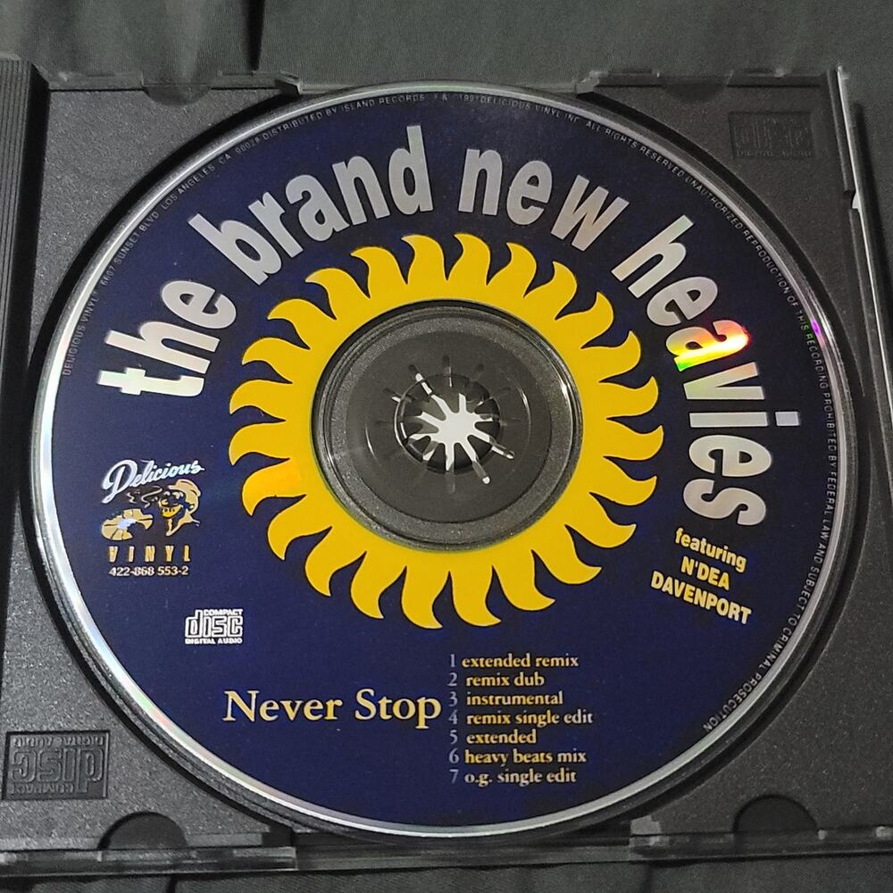 Vtg 1991 The Brand New Heavies NEVER STOP CD Single - Picture 3 of 4